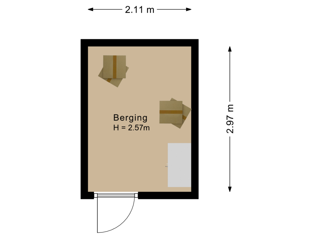 View floorplan of Berging of Sumatraplein 44