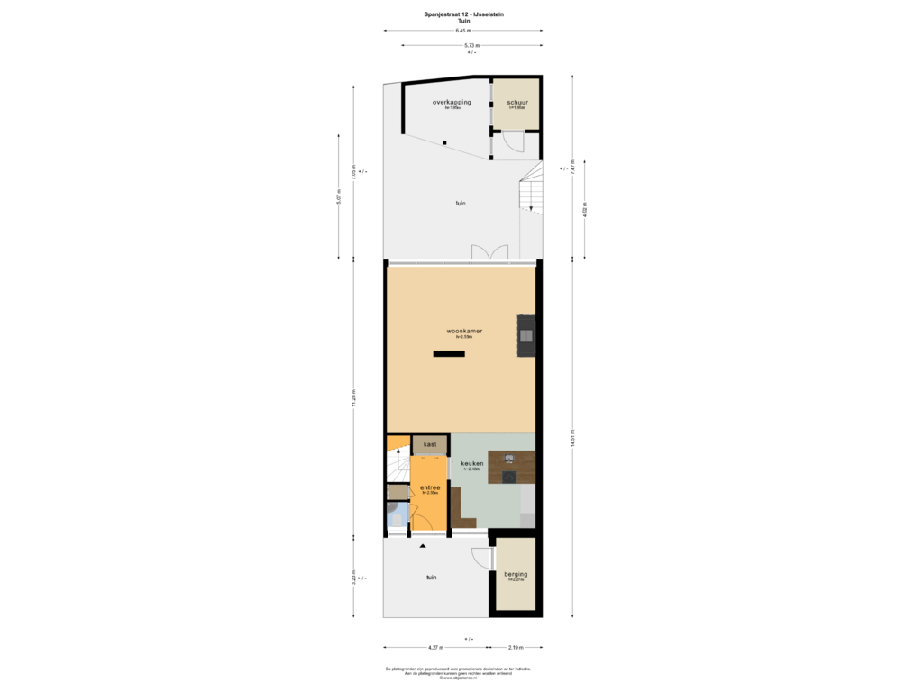 Bekijk plattegrond van TUIN van Spanjestraat 12