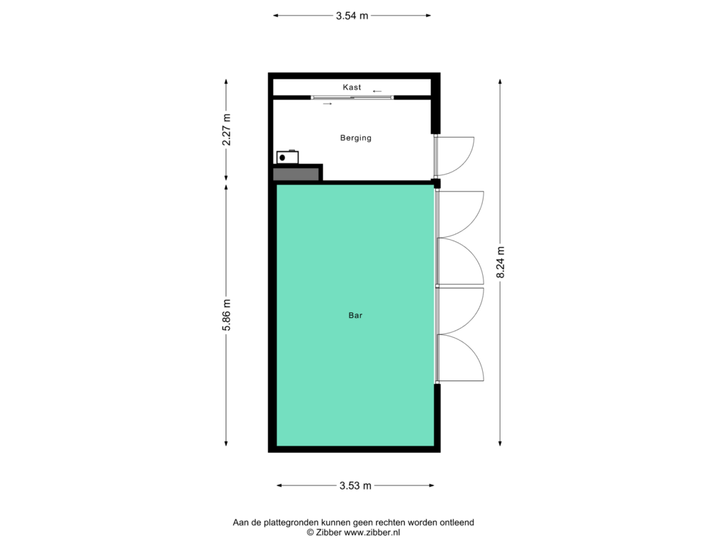 Bekijk plattegrond van Berging van De Edelenburg 52