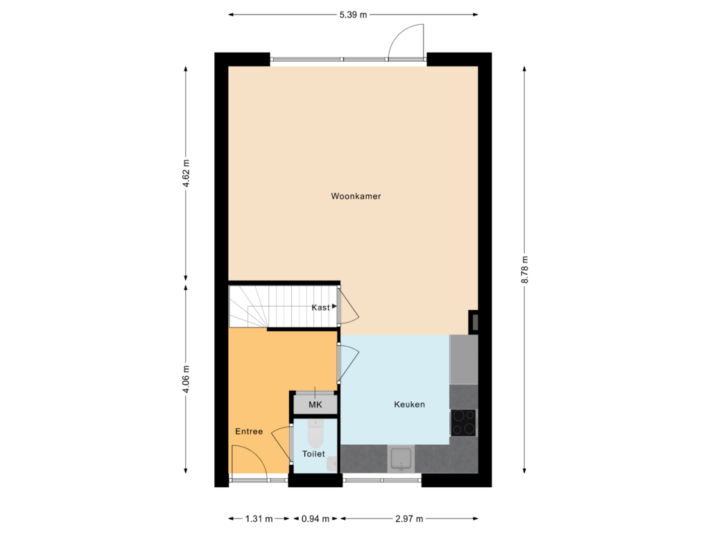 View floorplan of Begane grond of Lauwers 19