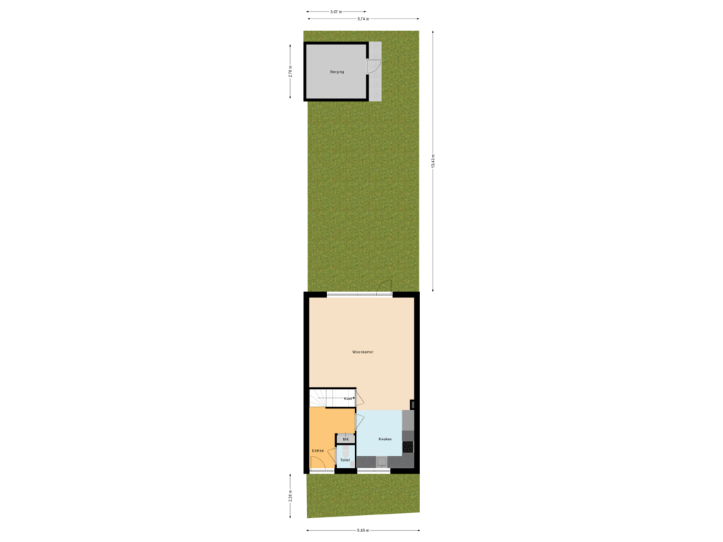 View floorplan of Situatie of Lauwers 19