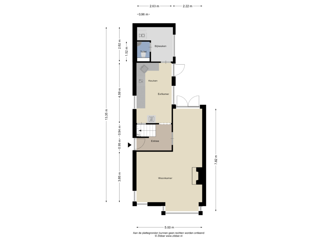 View floorplan of Begane Grond of Oldenzaalsestraat 352