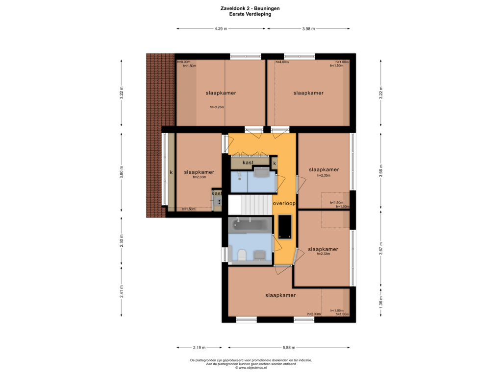 Bekijk plattegrond van EERSTE VERDIEPING van Zaveldonk 2