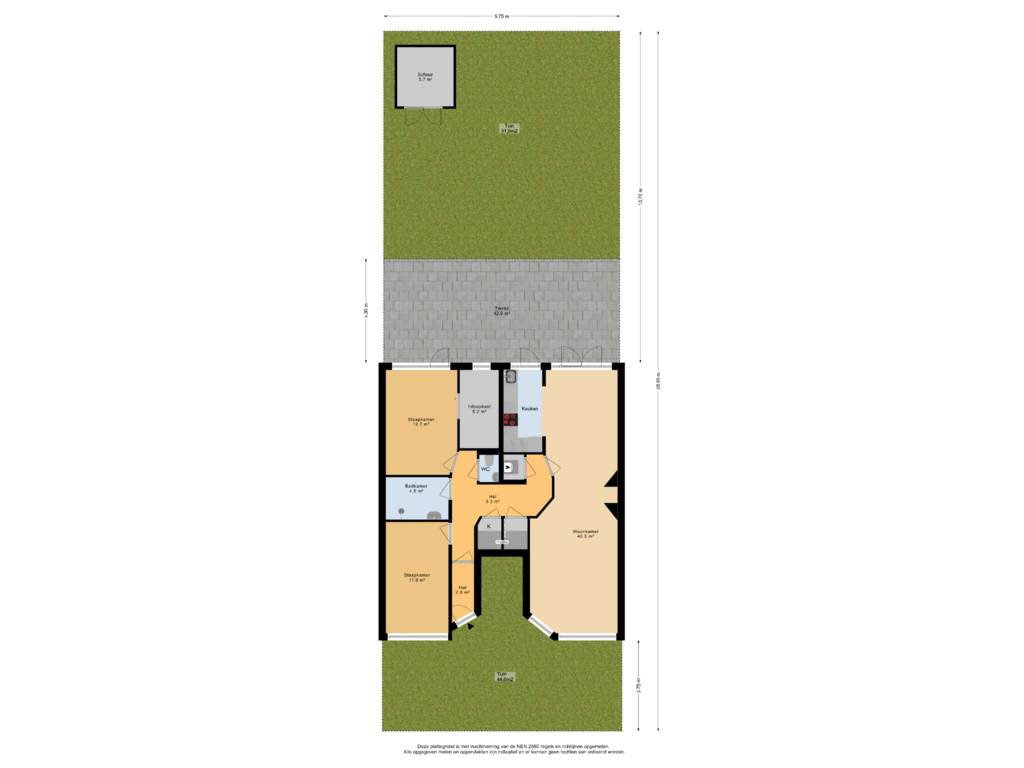 Bekijk plattegrond van Situatie van Hoekwaterstraat 50