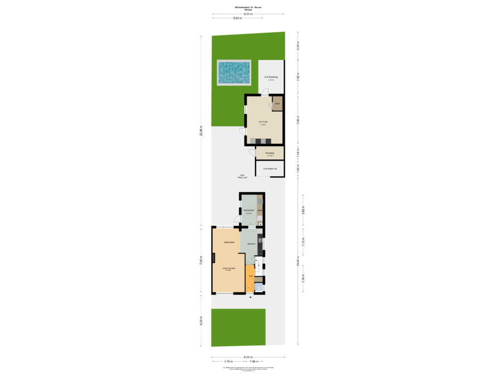 View floorplan of Perceel of Wilhelminalaan 16