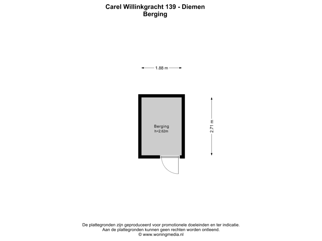 Bekijk plattegrond van Berging van Carel Willinkgracht 139