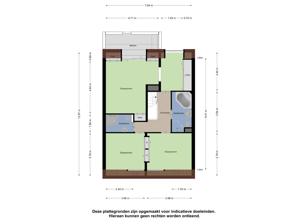 Bekijk plattegrond van Eerste Verdieping van Fluitekruidzoom 26