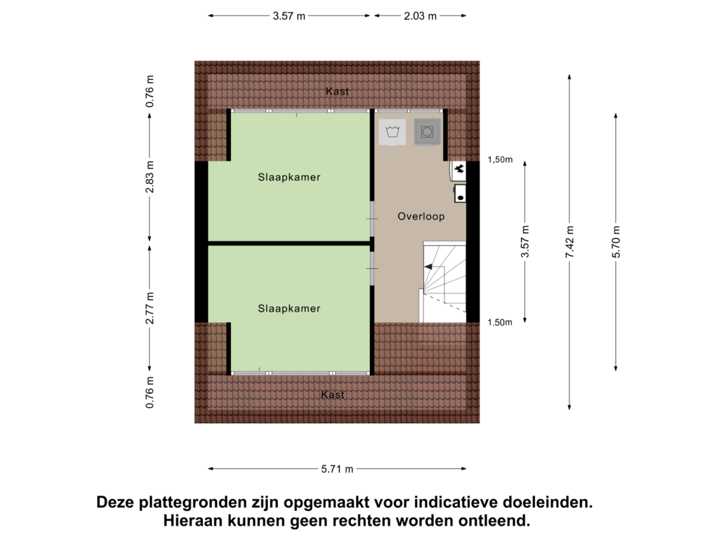 View floorplan of Tweede Verdieping of Hoofdstraat 123