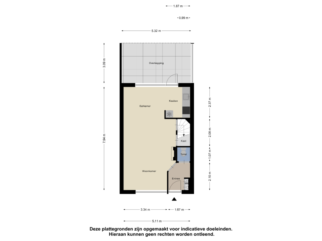 View floorplan of Begane Grond of Muggenbergstraat 9