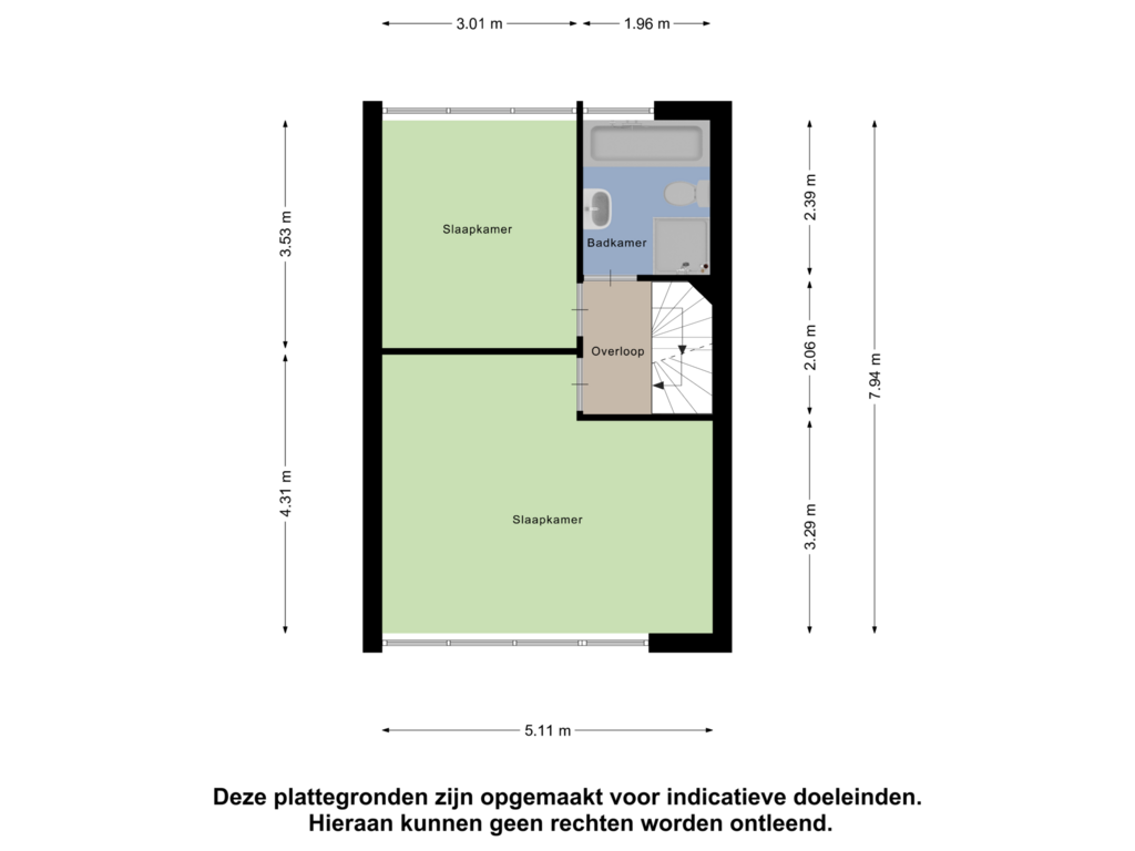 View floorplan of Eerste Verdieping of Muggenbergstraat 9