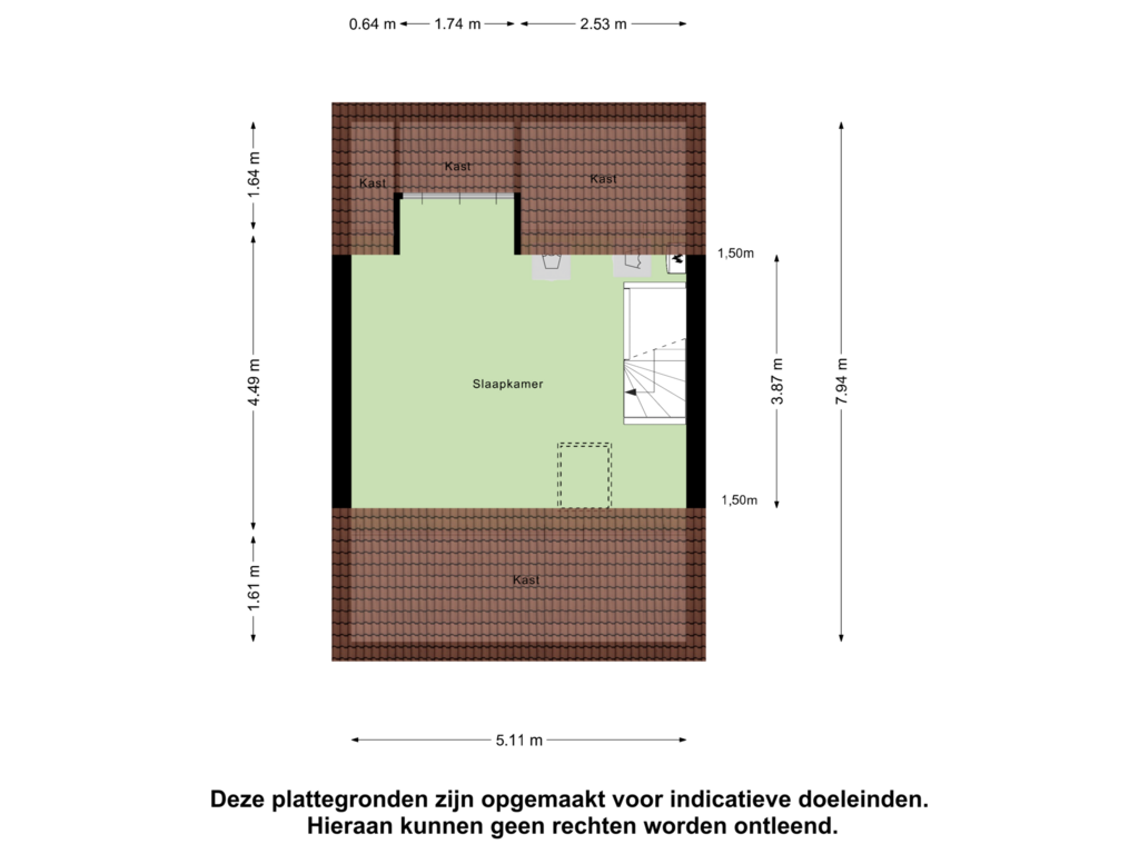 View floorplan of Tweede Verdieping of Muggenbergstraat 9