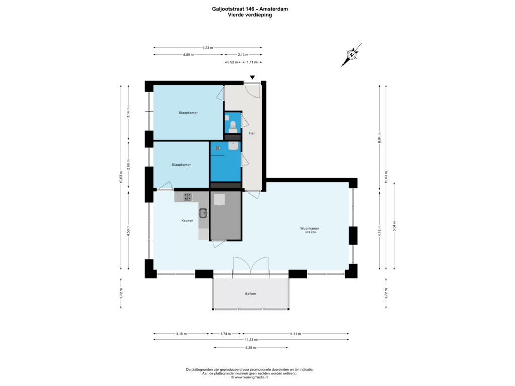 Bekijk plattegrond van 4e_verd van Galjootstraat 146