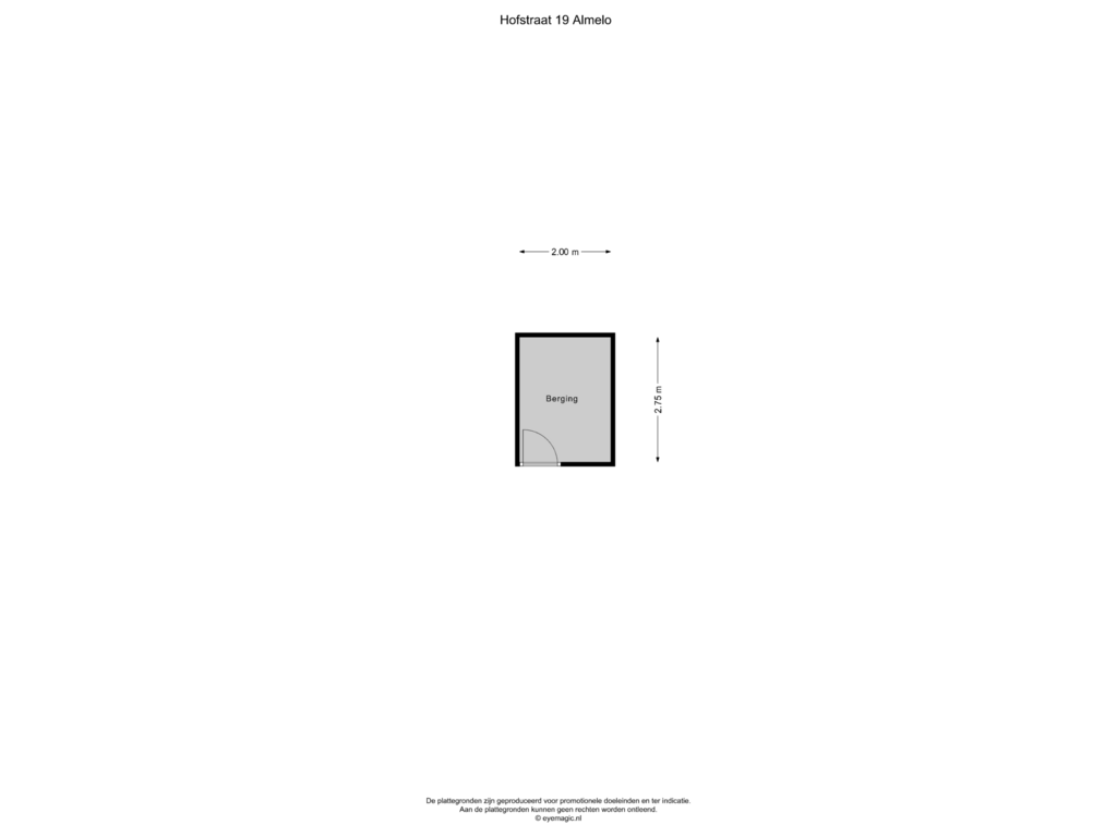 Bekijk plattegrond van Begane grond van Hofstraat 19