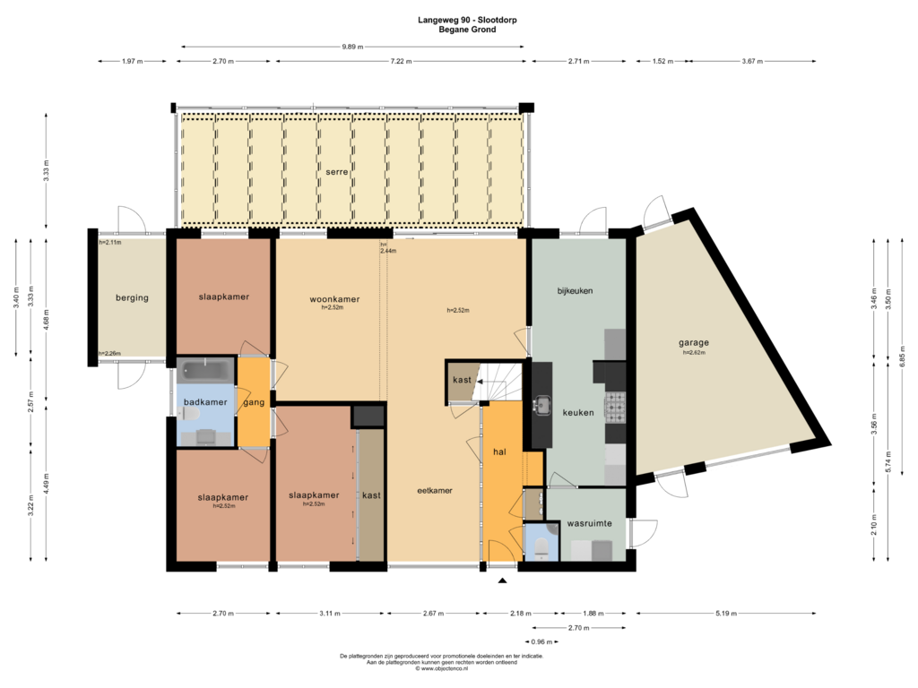 Bekijk plattegrond van BEGANE GROND van Langeweg 90