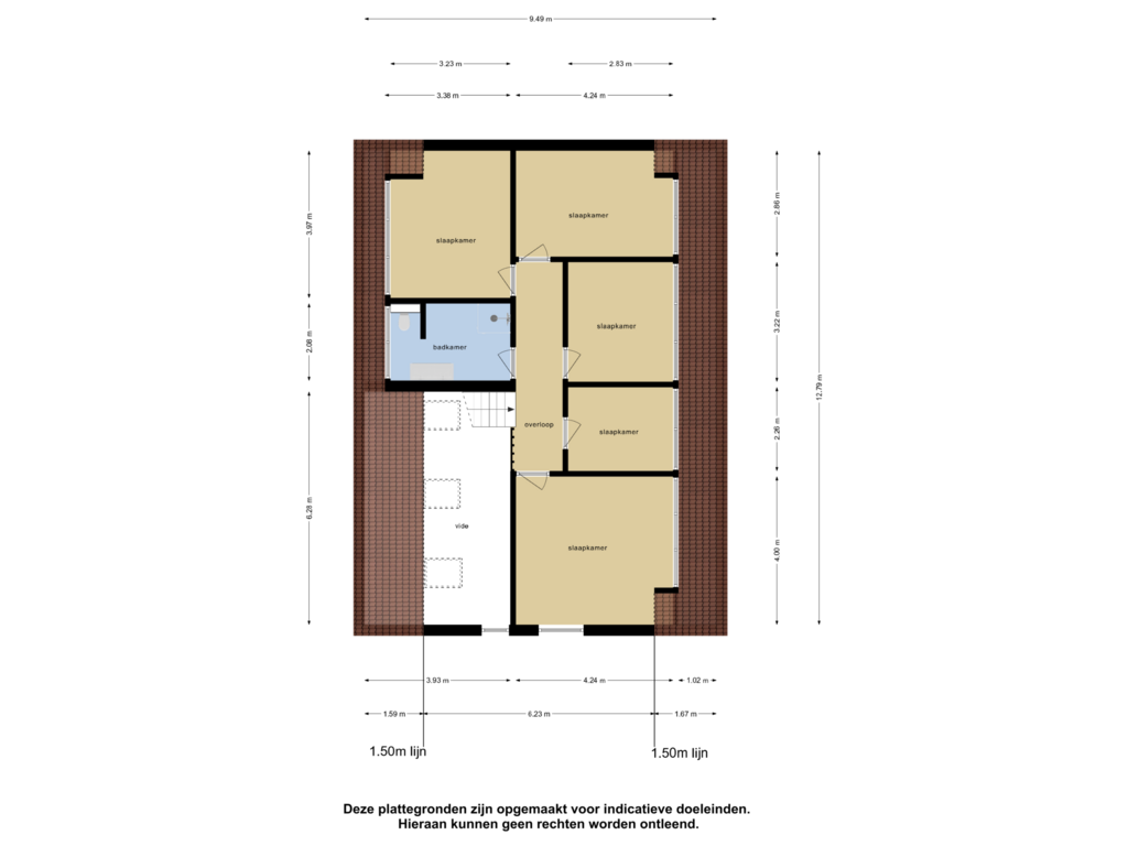 View floorplan of Tweede Verdieping of Loevestein 7-A