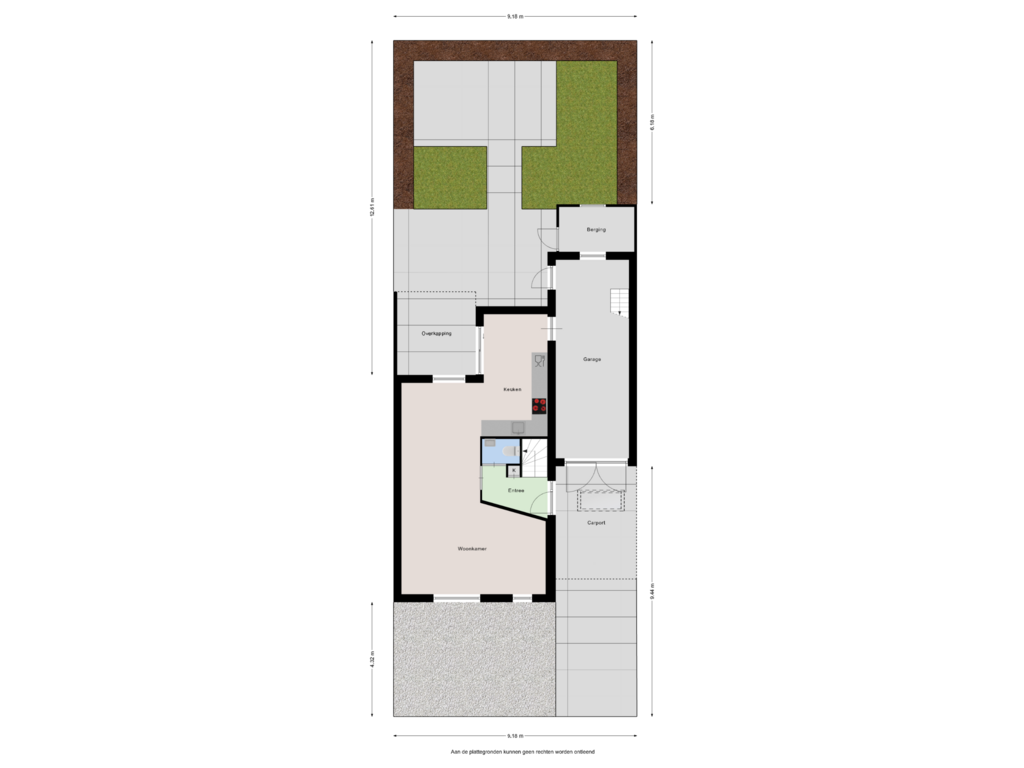 Bekijk plattegrond van Begane grond - tuin van Wolfsklauw 2