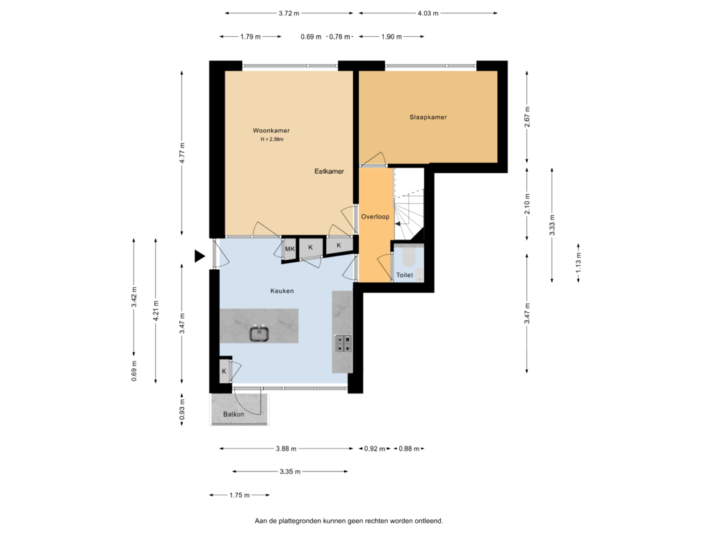 Bekijk plattegrond van 1e verdieping van Jadelaan 17