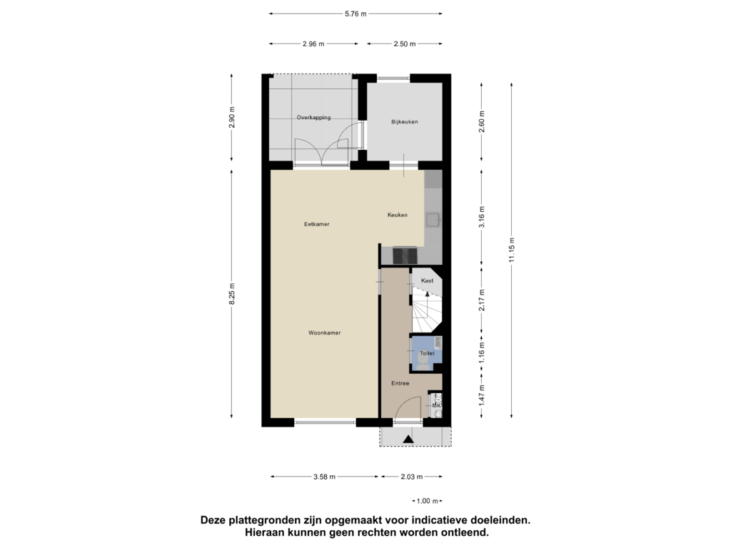 Bekijk plattegrond van Begane grond van De Zoom 24