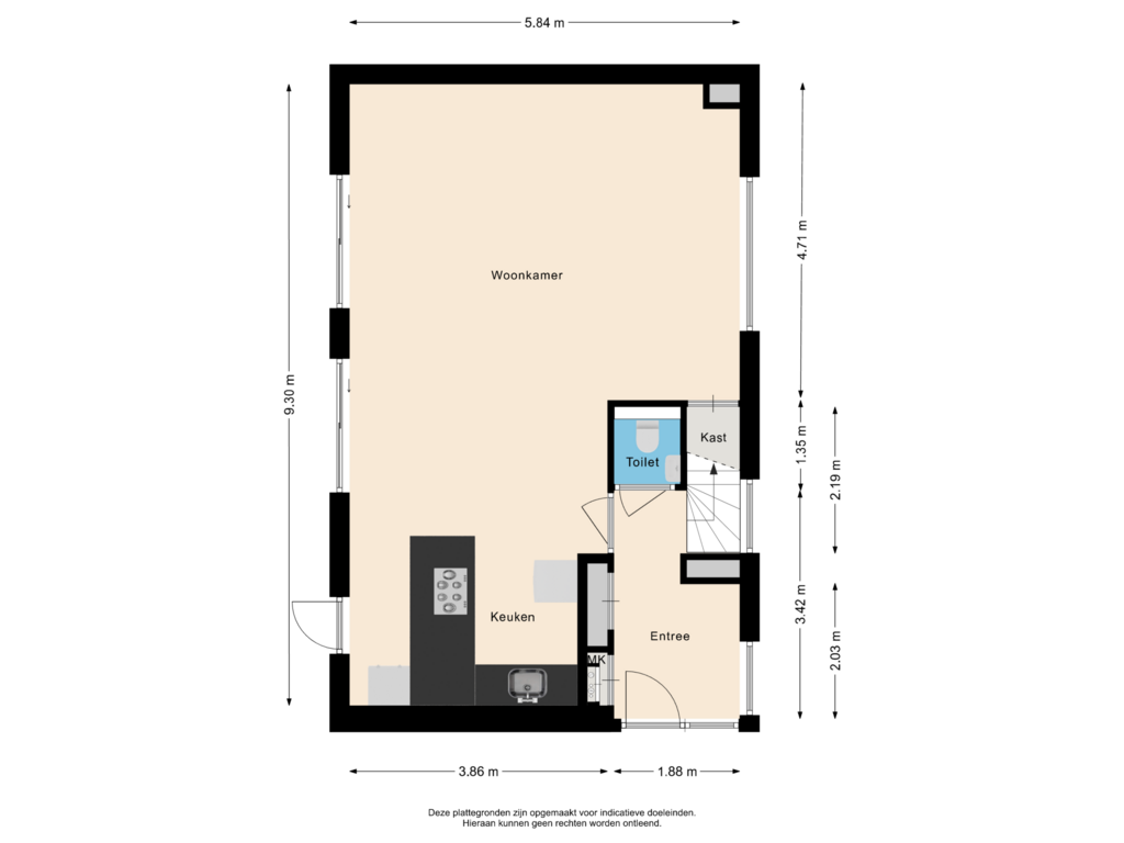 Bekijk plattegrond van Begane grond van Affuit 1