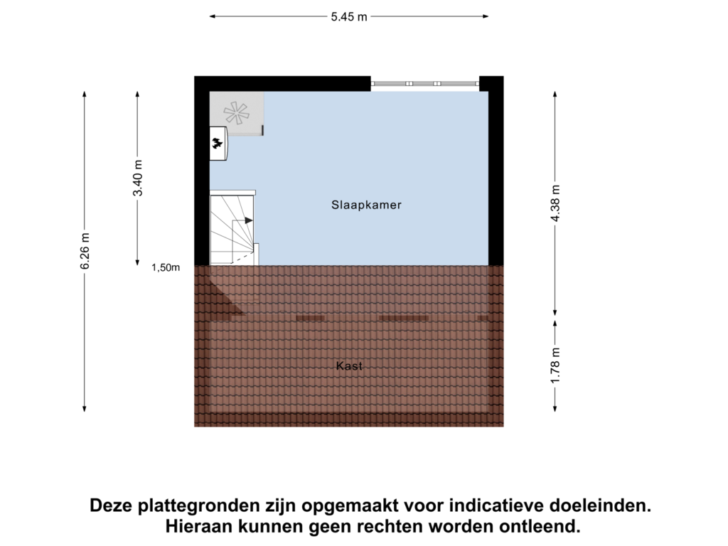 Bekijk plattegrond van Tweede verdieping van Gebroeders Daelstraat 1