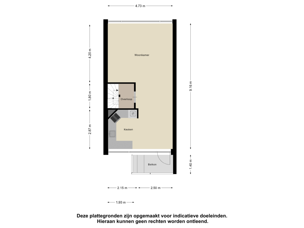 View floorplan of Eerste Verdieping of Leliestraat 48