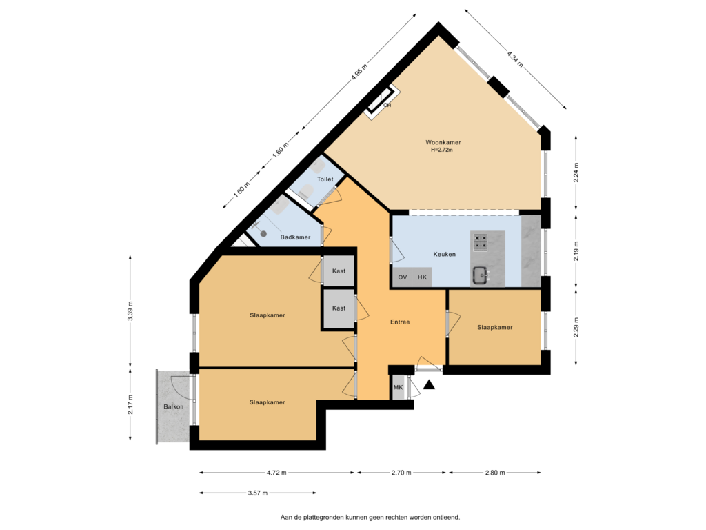 Bekijk plattegrond van Appartement van Statensingel 67-C