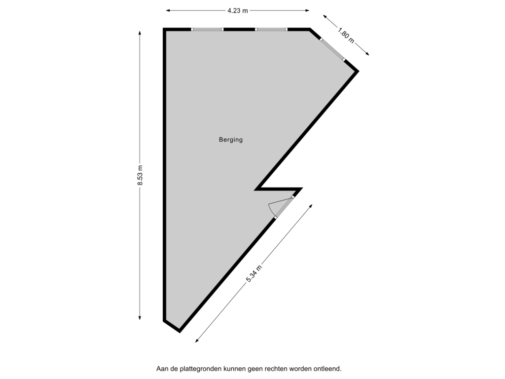 Bekijk plattegrond van Berging van Statensingel 67-C