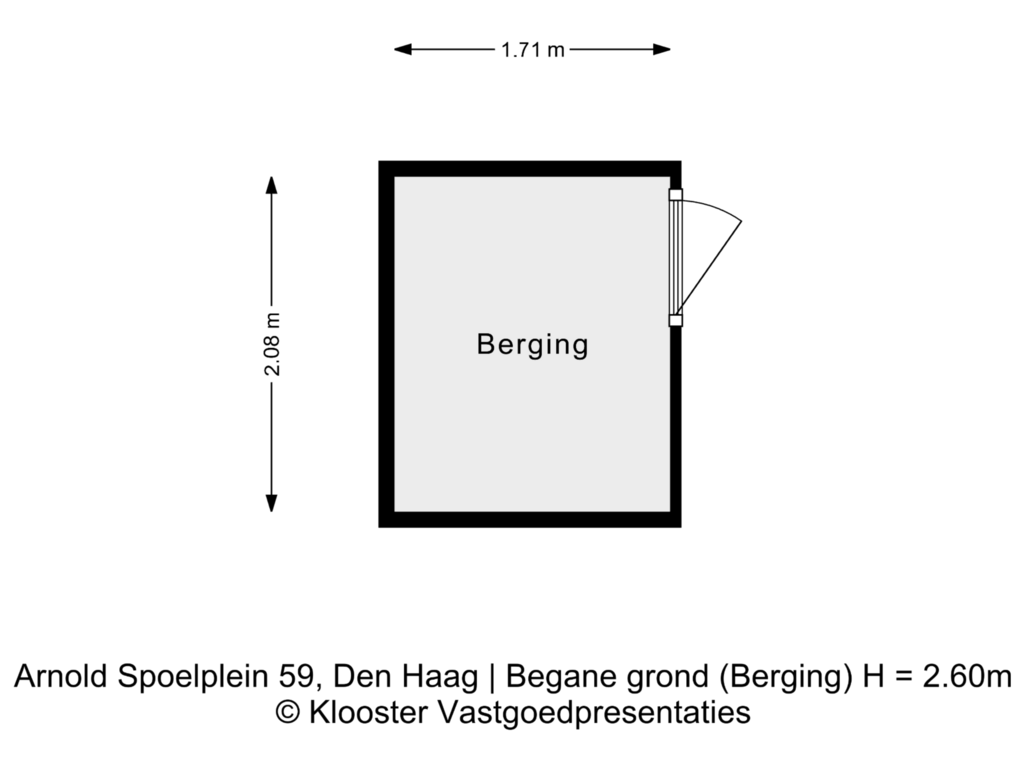 View floorplan of Begane grond (Berging) of Arnold Spoelplein 59