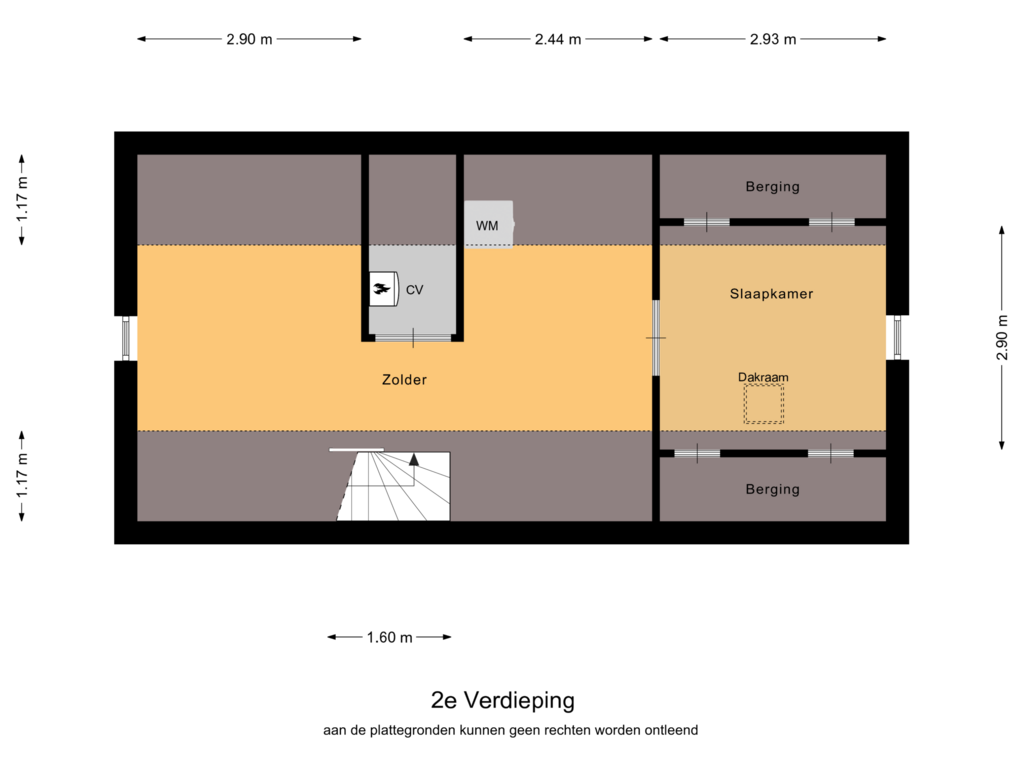 Bekijk plattegrond van 2e Verdieping van Elzenlaan 17