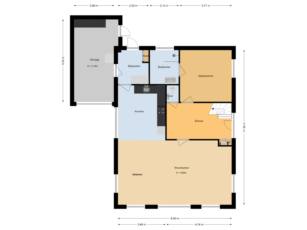 Bekijk plattegrond van Begane grond van Sterappel 18