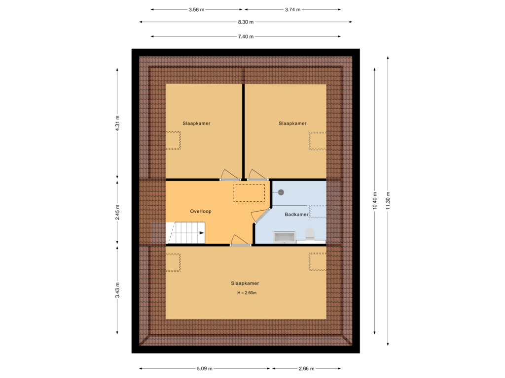 Bekijk plattegrond van Eerste verdieping van Sterappel 18