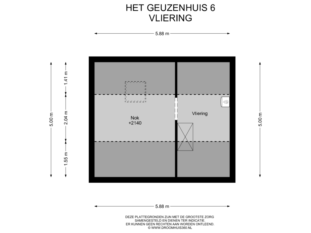 View floorplan of Vliering of Het Geuzenhuis 6