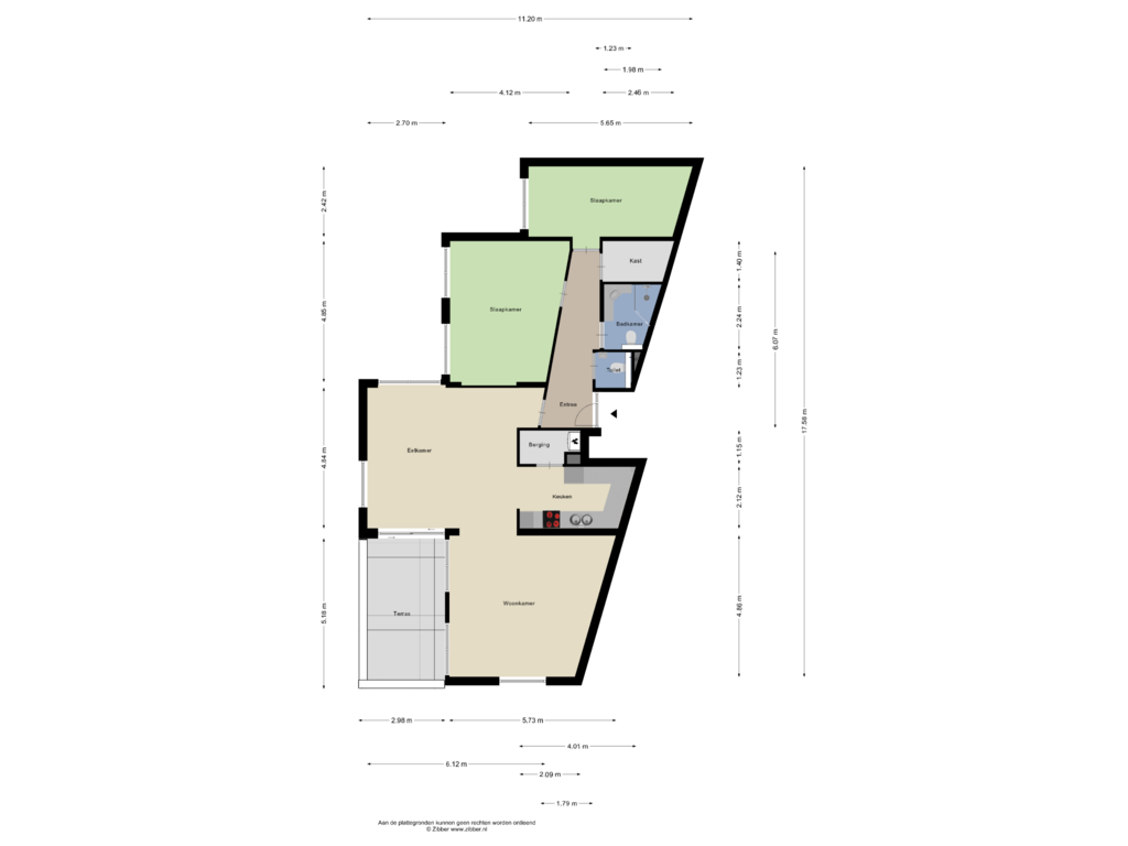 Bekijk plattegrond van Appartement van Muiderslotpad 102