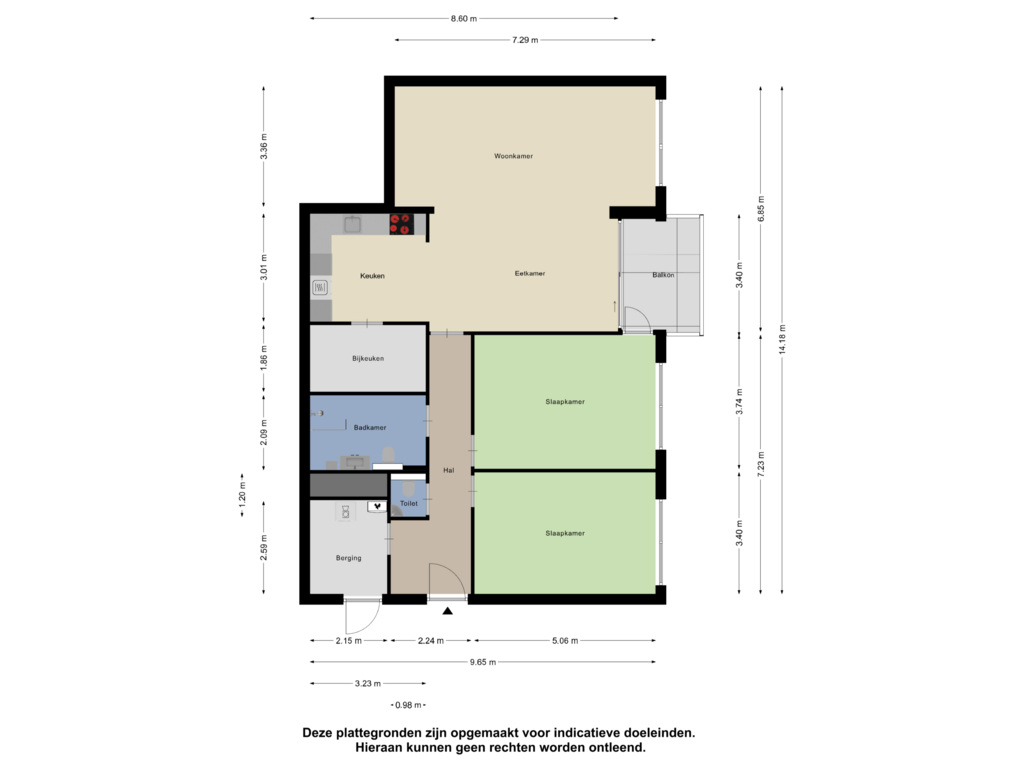 View floorplan of Appartement of Nieuwe Damlaan 826