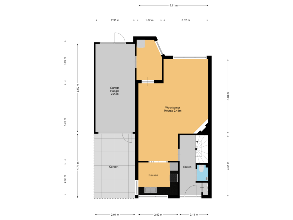 Bekijk plattegrond van Begane grond van Meerkoetstraat 40