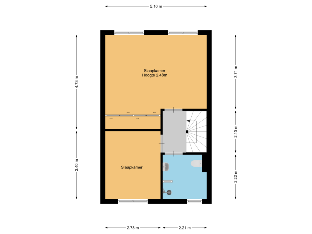 Bekijk plattegrond van 1e verdieping van Meerkoetstraat 40