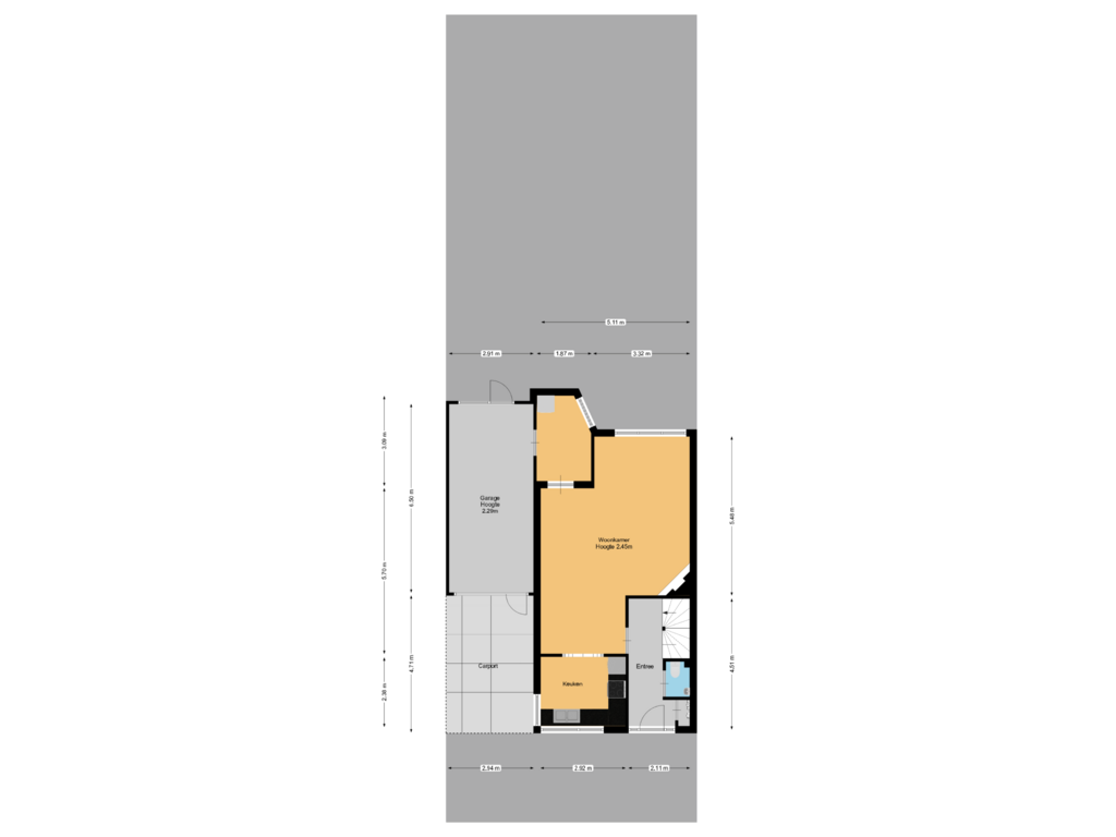 Bekijk plattegrond van Begane grond perceel van Meerkoetstraat 40