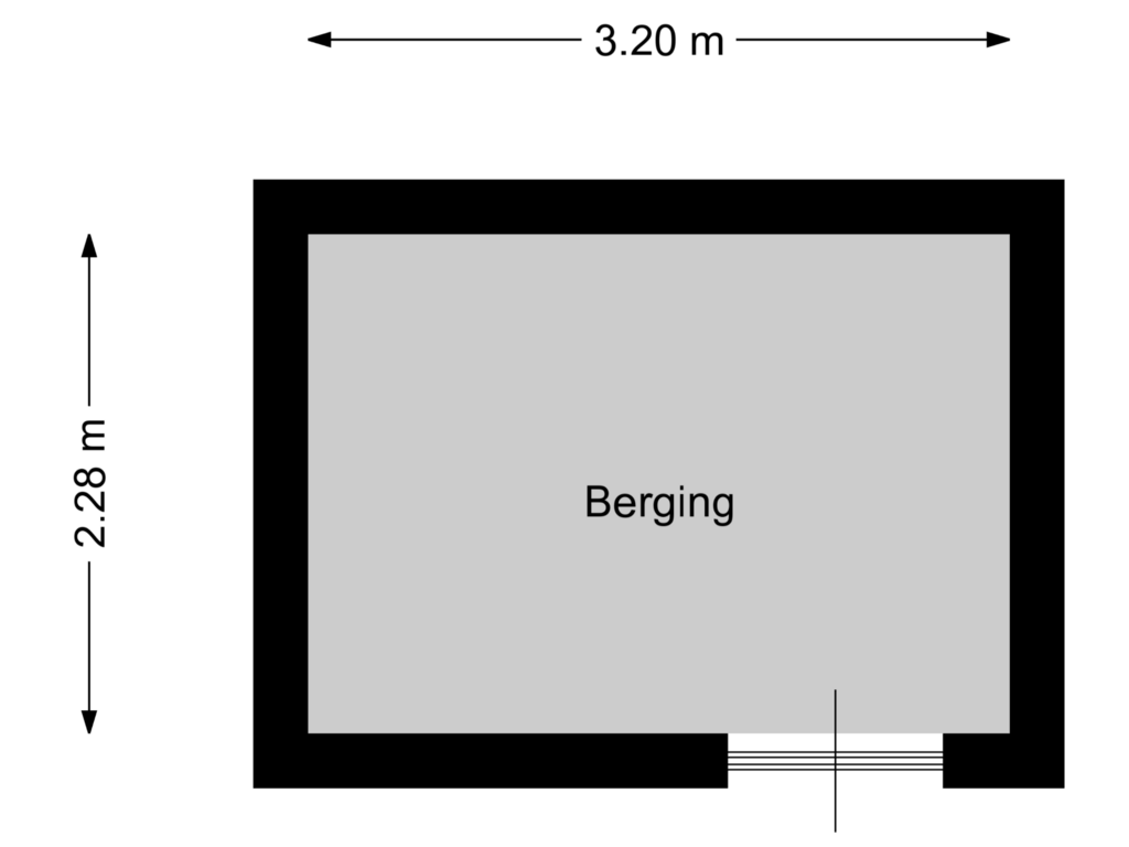 View floorplan of Berging of M.Nijhoffstraat 242