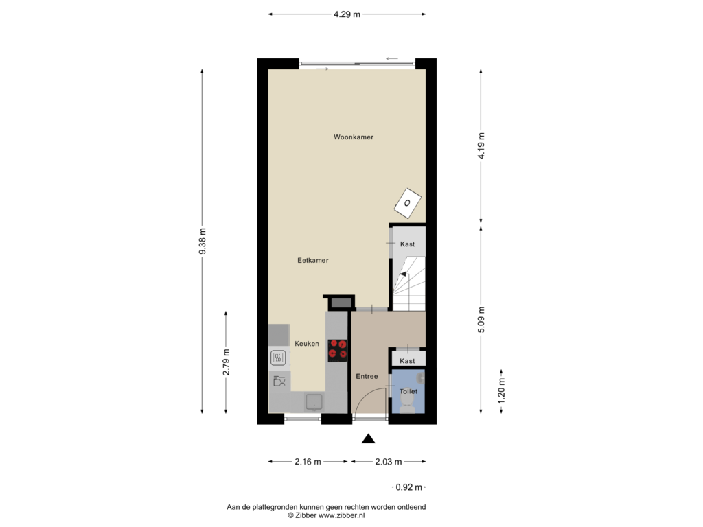 View floorplan of Begane grond of Reigerskamp 72-A