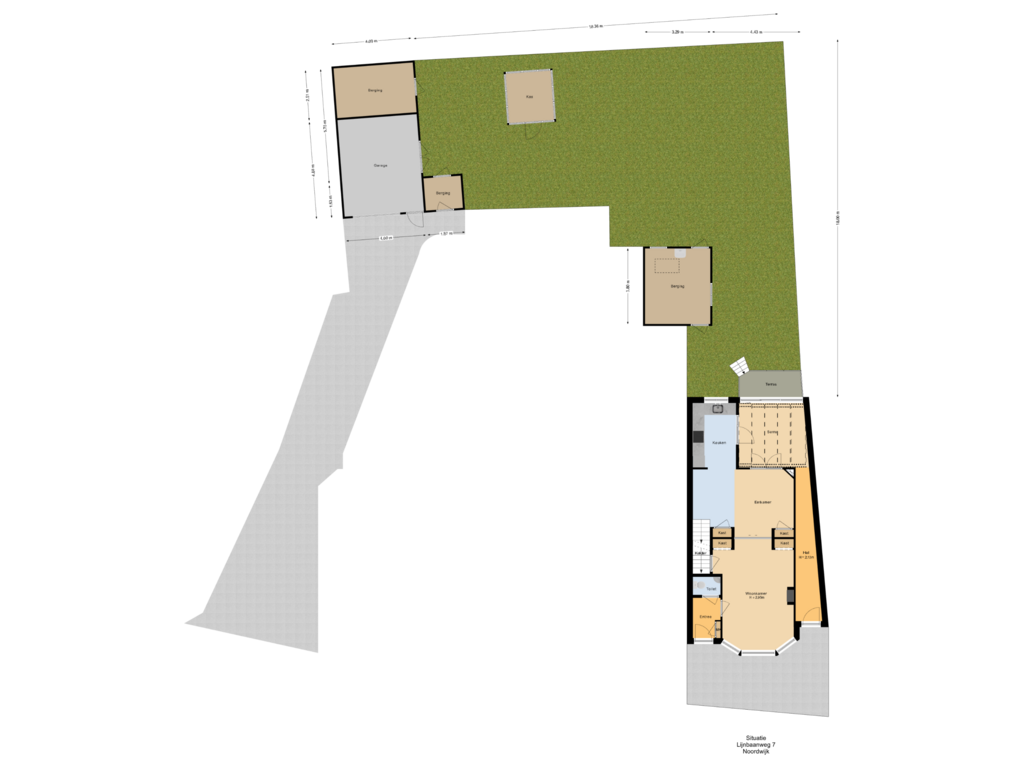 Bekijk plattegrond van Situatie van Lijnbaanweg 7