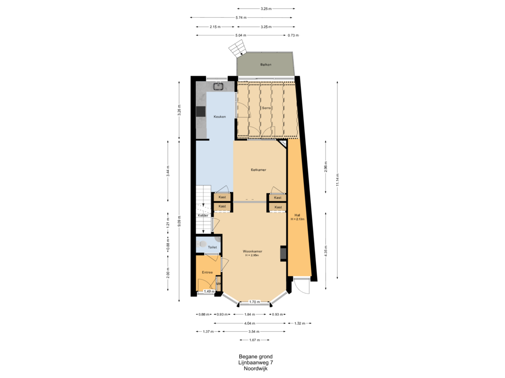 Bekijk plattegrond van Begane grond van Lijnbaanweg 7