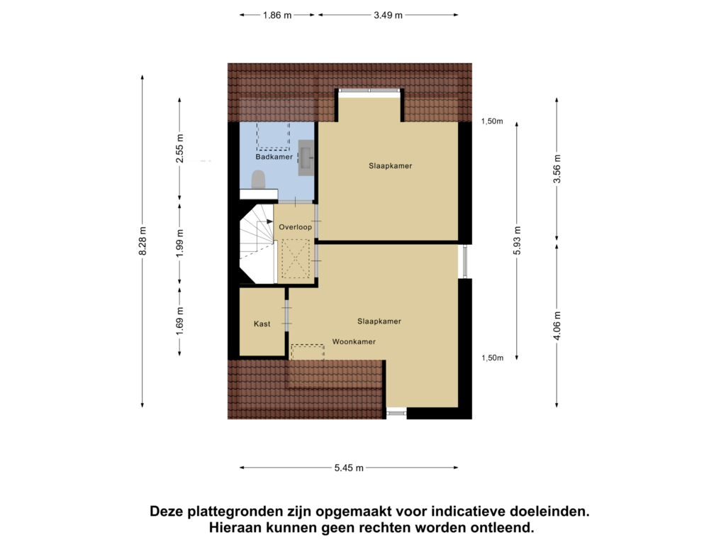 Bekijk plattegrond van Eerste Verdieping van Edendreef 45