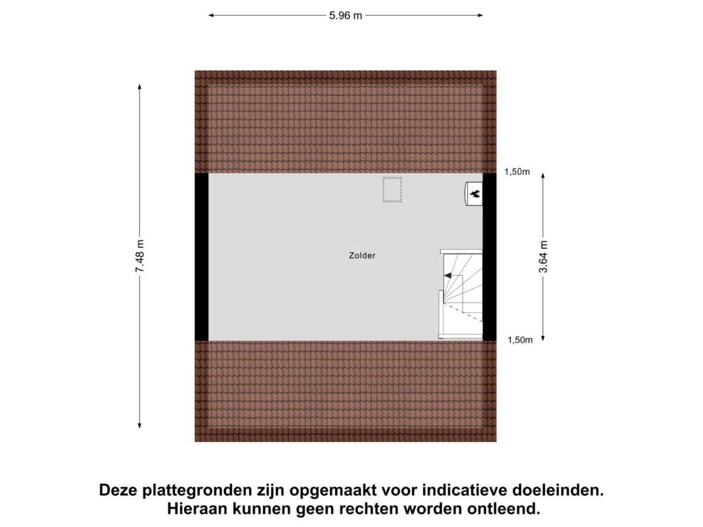 Bekijk plattegrond van Zolder van Gaardenweg 5