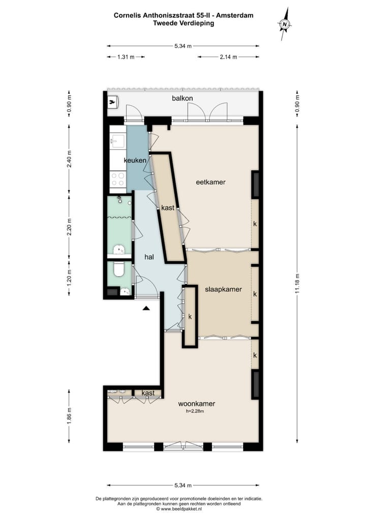 Foto 27 van Cornelis Anthoniszstraat 55-2