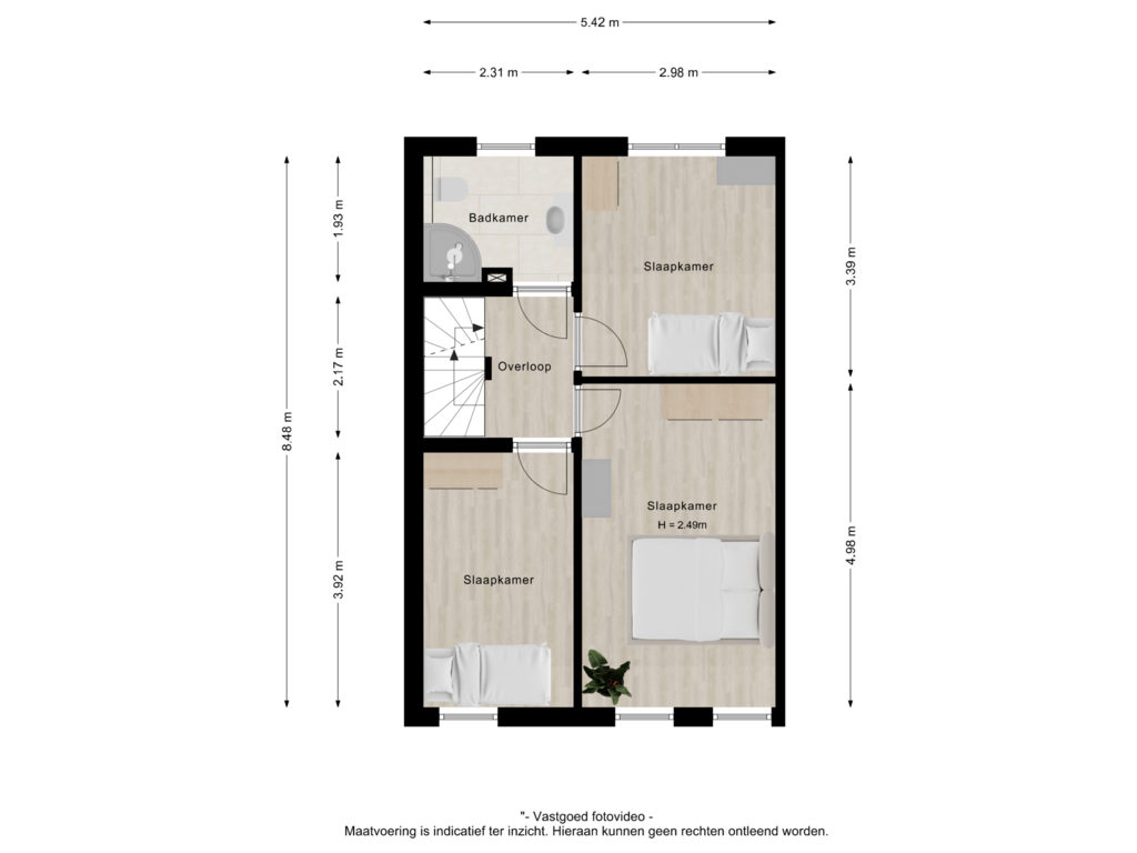 Bekijk plattegrond van 1e verdieping van Teisterbantstraat 6