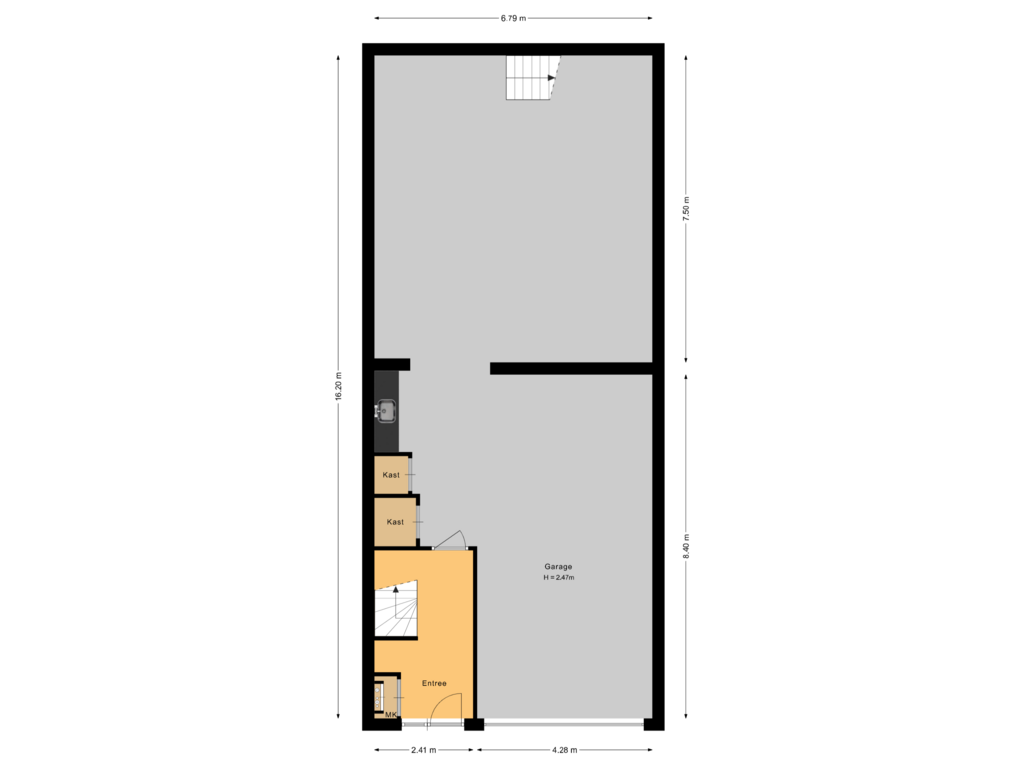 View floorplan of Begane grond of Bunschoterplein 23