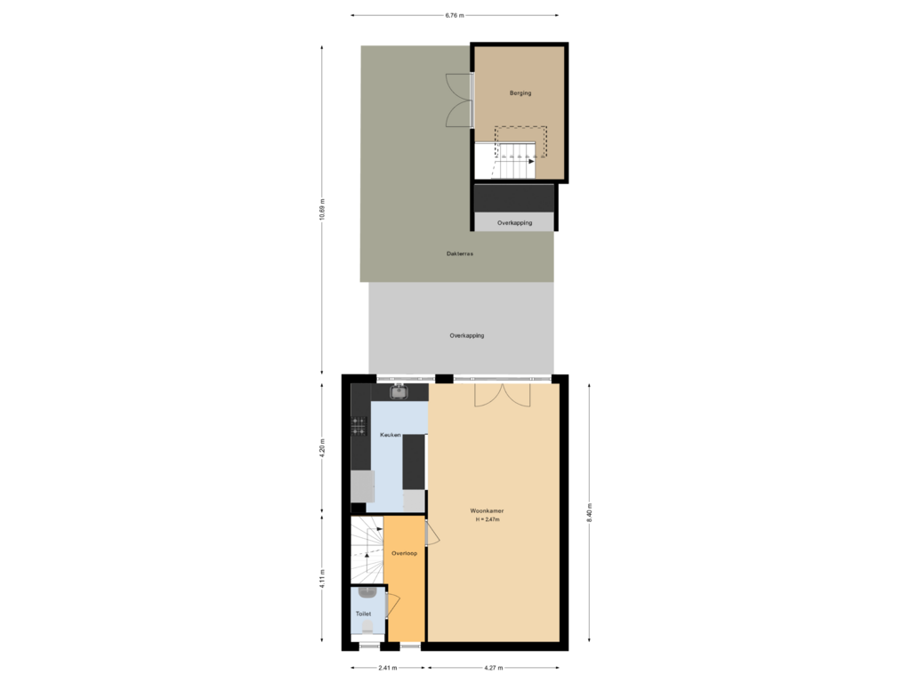 View floorplan of Eerste verdieping of Bunschoterplein 23