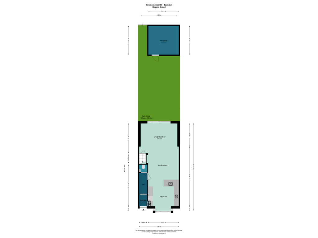 Bekijk plattegrond van BEGANE GROND van Meidoornstraat 60