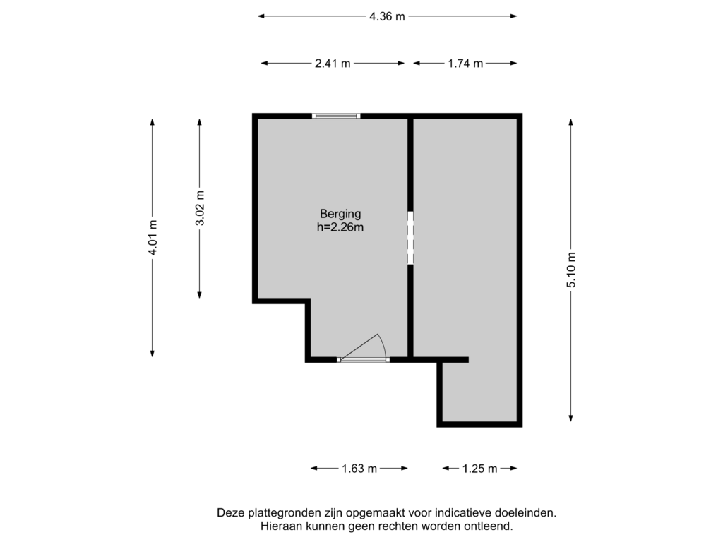 View floorplan of Berging of Harmelenstraat 84