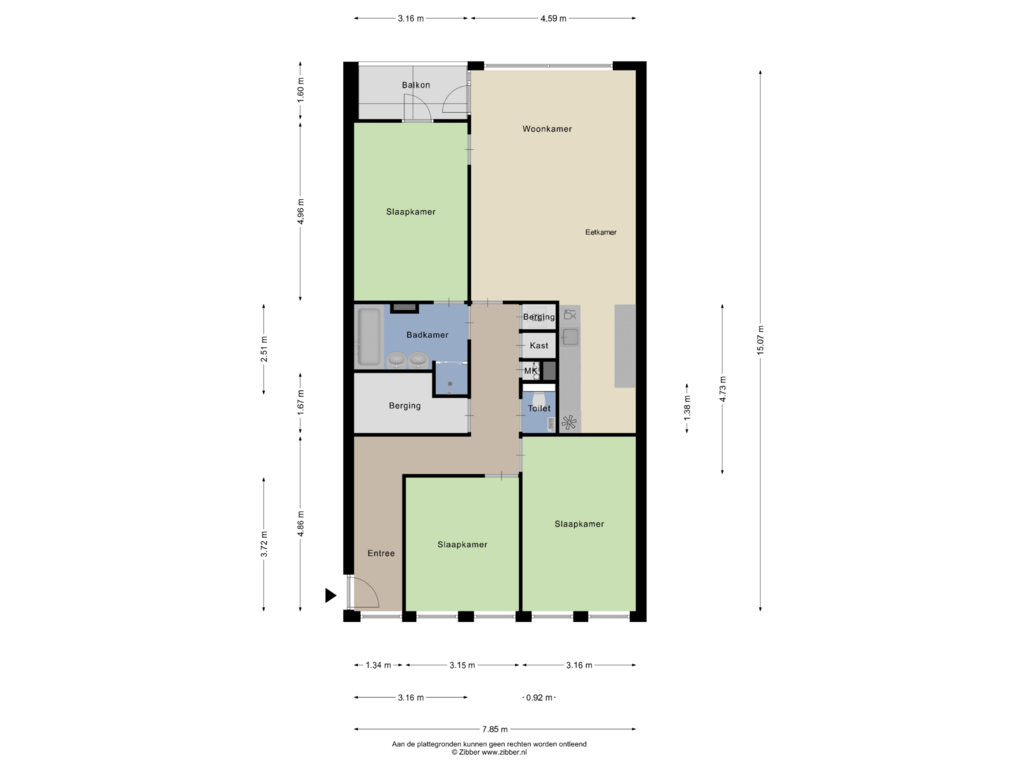 View floorplan of Appartement of Maassluisstraat 65-A